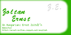 zoltan ernst business card